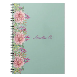 Hübsche Aquamarine und rosa Pastellfarben Notizblock