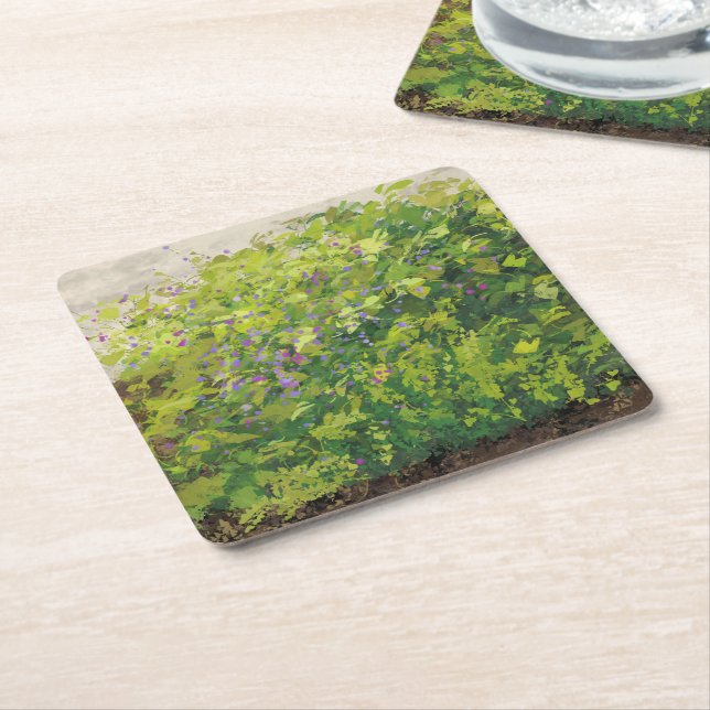 Hübsche Aquarellbilder mit floraler Bush Grafik Rechteckiger Pappuntersetzer (angewinkelt)