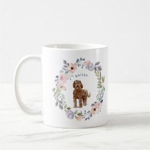 Hübsche Aquarellblume   Labradoodle Dog Kaffeetasse