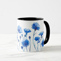 Hübsche Aquarellblume Wildblume Cornblume
