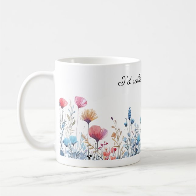 Hübsche Aquarellblüte, die ich eigentlich gärten w Kaffeetasse (Links)