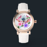 Hübsche AquarellblütenBouquet Armbanduhr<br><div class="desc">Hübsche Aquarellkunst</div>