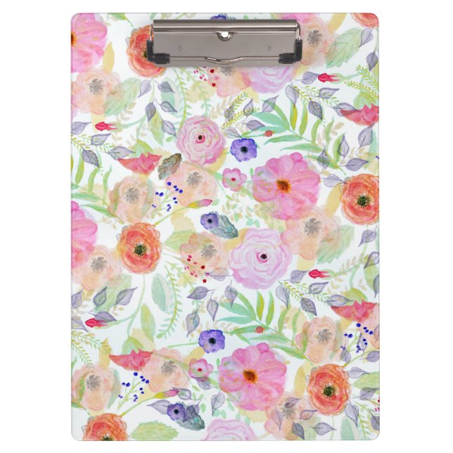 Hübsche Aquarellfarbe abstrakt Klemmbrett (Vorderseite)