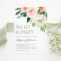 Hübsche Aquarellfarben Blume Garten Süß 16 Party