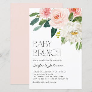Hübsche Aquarellfarben Blume Kinderbrunch Einladun