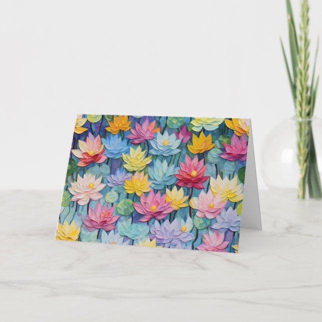 Hübsche Aquarellfarben-Blumenkarte Feiertagskarte (Vorderseite)