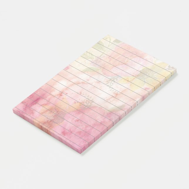 Hübsche Aquarellfarben, Blütenblätter Post-it Klebezettel (angewinkelt)