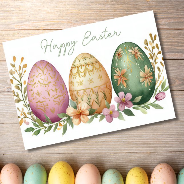 Hübsche Aquarellfarben Ostern Eizellkarte Karte (Von Creator hochgeladen)