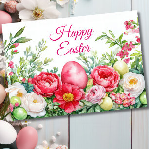 Hübsche Aquarellfarben Ostern Eizellkarte Karte
