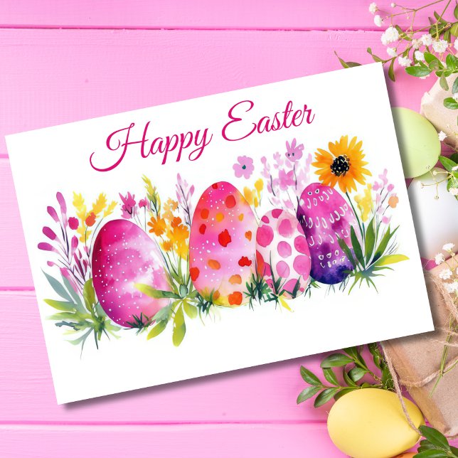 Hübsche Aquarellfarben Ostern Eizellkarte Karte (Von Creator hochgeladen)
