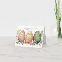 Hübsche Aquarellfarben Ostern Eizellkarte
