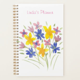 Hübsche Aquarellfarben-Süßwasserplaner Blume Planer