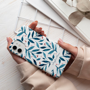 Hübsche Aquarellfarben - Türkis und Rot Case-Mate iPhone Hülle