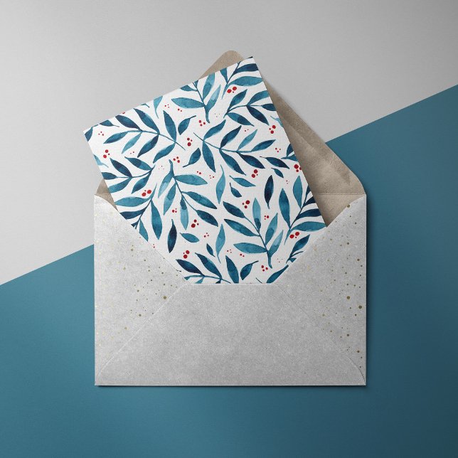 Hübsche Aquarellfarben - Türkis und Rot Karte (Von Creator hochgeladen)