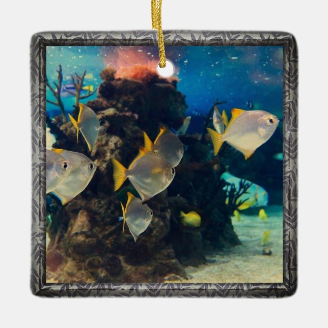 Hübsche Aquarienfische Keramikornament (Vorderseite)