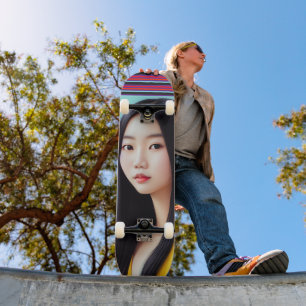 HÜBSCHE ASIAN GIRL ART SKATEBOARDS