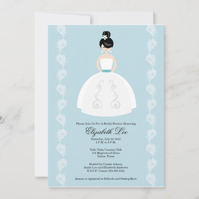 Hübsche asiatische Braut-Brautparty-Einladungen Einladung (Vorderseite)