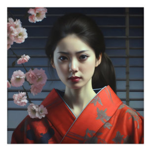 Hübsche Asienfrau Fotodruck