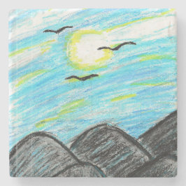 Hübsche Aussicht auf die Berge Steinuntersetzer