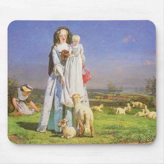 Hübsche Baa Lambs von Ford Madox Brown Mousepad (Vorne)