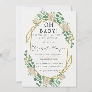 hübsche Babyparty Einladung