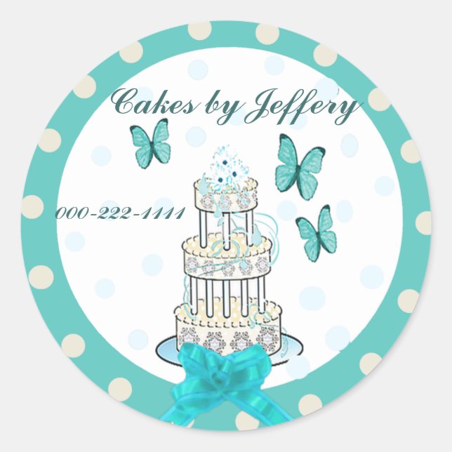 Hübsche Bäckereikleber Runder Aufkleber (Vorderseite)