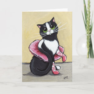 Hübsche Ballerina - Cat Art Card Karte