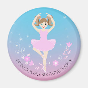 Hübsche Ballerina Girina Geburtstagsfeier Magnet