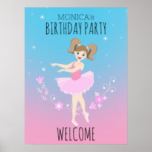 Hübsche Ballerina Girina Geburtstagsfeier Poster