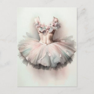 Hübsche Ballettkleid-Postkarte Postkarte