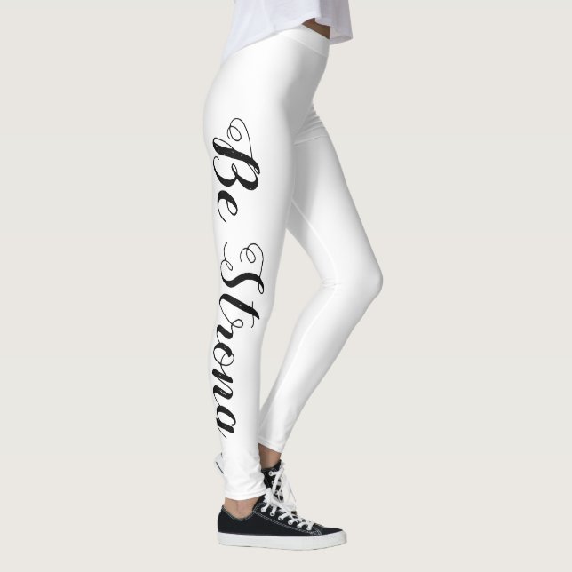 hübsche BE STRONG Typografie | Leggings (Rechts)