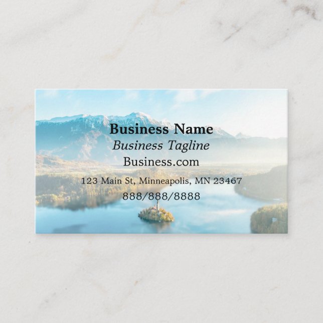 Hübsche Berge und Leuchtturm Einfaches Business Visitenkarte (Vorderseite)