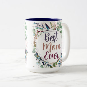 Hübsche beste Mama je Kranz Zweifarbige Tasse