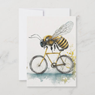 Hübsche Biene, die mit dem Fahrrad zeichne, Biene Dankeskarte