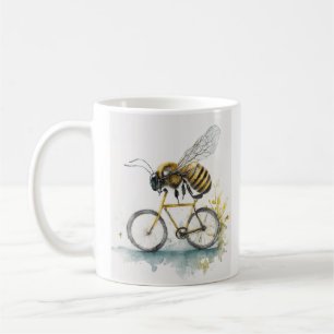 Hübsche Biene, die mit dem Fahrrad zeichne, Biene Kaffeetasse