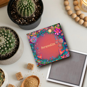 Hübsche, blasenbildende Sonnenstrahlen Magnet