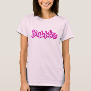 Hübsche blassrosa Textblasen Damen- T-Shirt