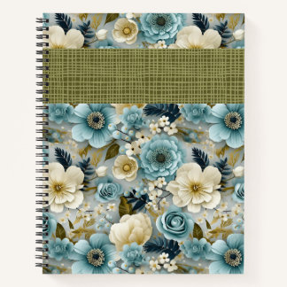 HÜBSCHE BLAU- UND KREBSATERCOLOR-BLUME NOTIZBUCH