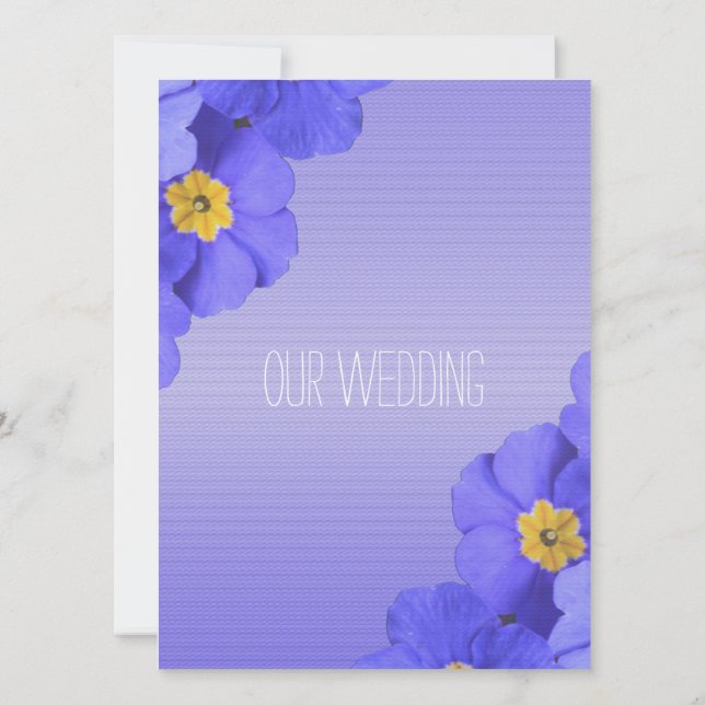 Hübsche blaue Blume Christlich, religiös Einladung (Rückseite)