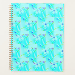 Hübsche blaue Blume Planer