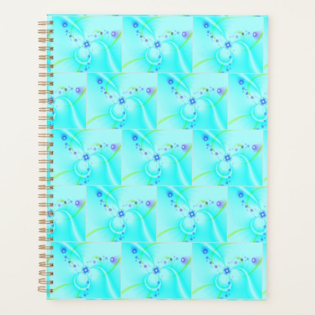 Hübsche blaue Blume Planer (Vorderseite)