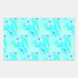 Hübsche blaue Blume Rechteckiger Aufkleber