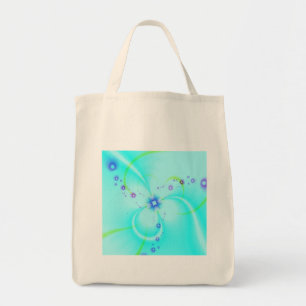 Hübsche blaue Blume Tragetasche