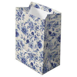Hübsche Blaue Blumen Brautparty Mittlere Geschenktüte