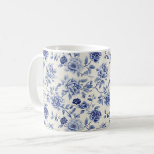Hübsche blaue Blumen Kaffeetasse