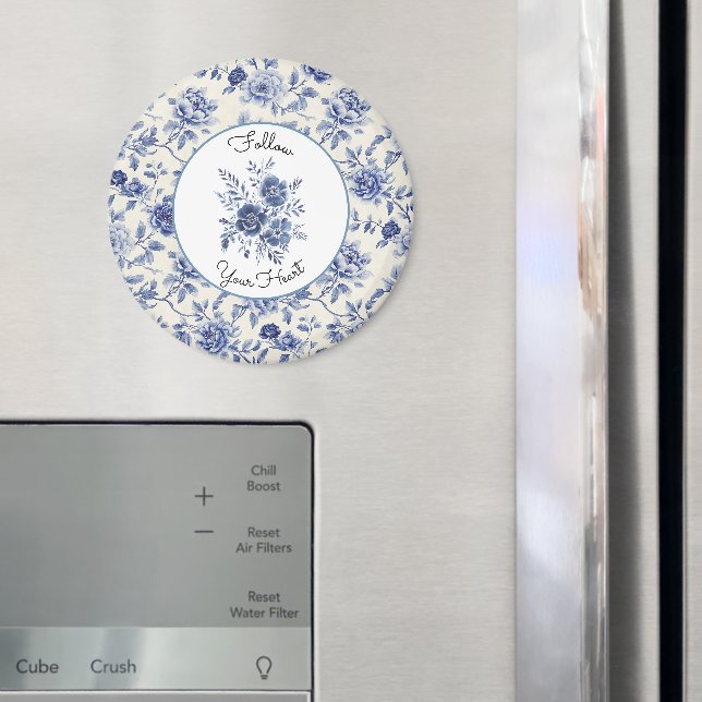 Hübsche blaue Blumen   Magnet (In Situ (Kühlschrank))