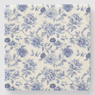 Hübsche blaue Blumen Steinuntersetzer
