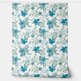 Hübsche blaue Blumen Tapete