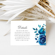 Hübsche Blaue Blumenkalligrafie - Details