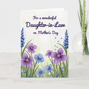 Hübsche Blaue Blüten Für Mama Karte